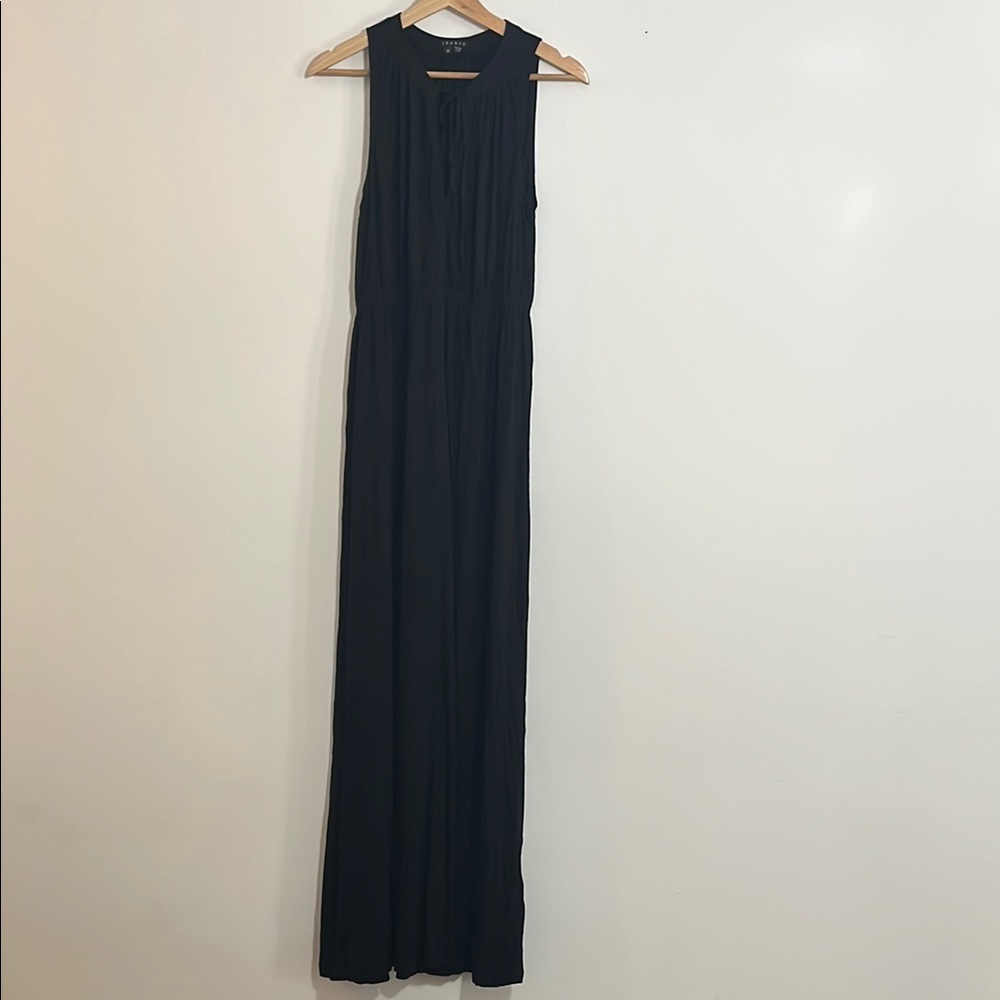Theory Elegant Black Sleeveless Maxi Dress